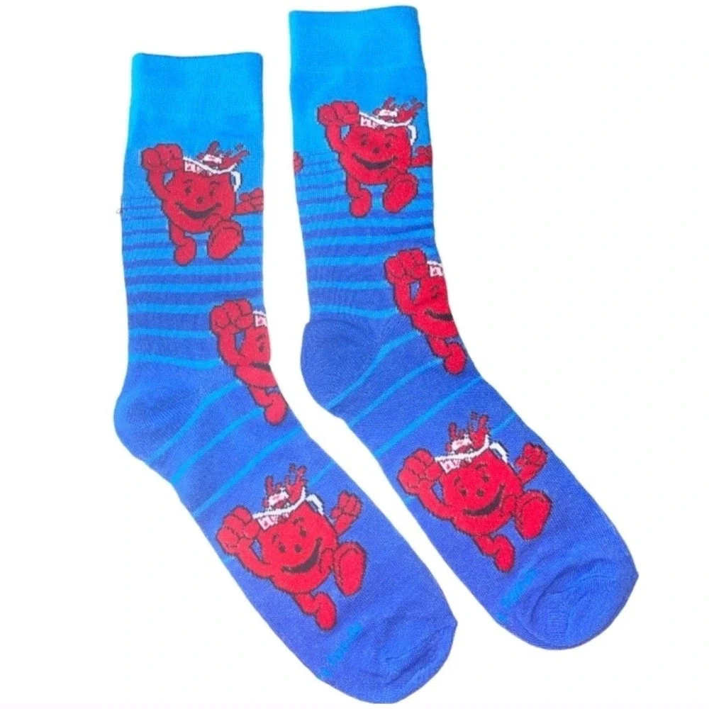 Lot of 2‎ Kool-Aid/Chips Ahoy! Men's Size 6-12 Crew Socks Fun Snack Beverage